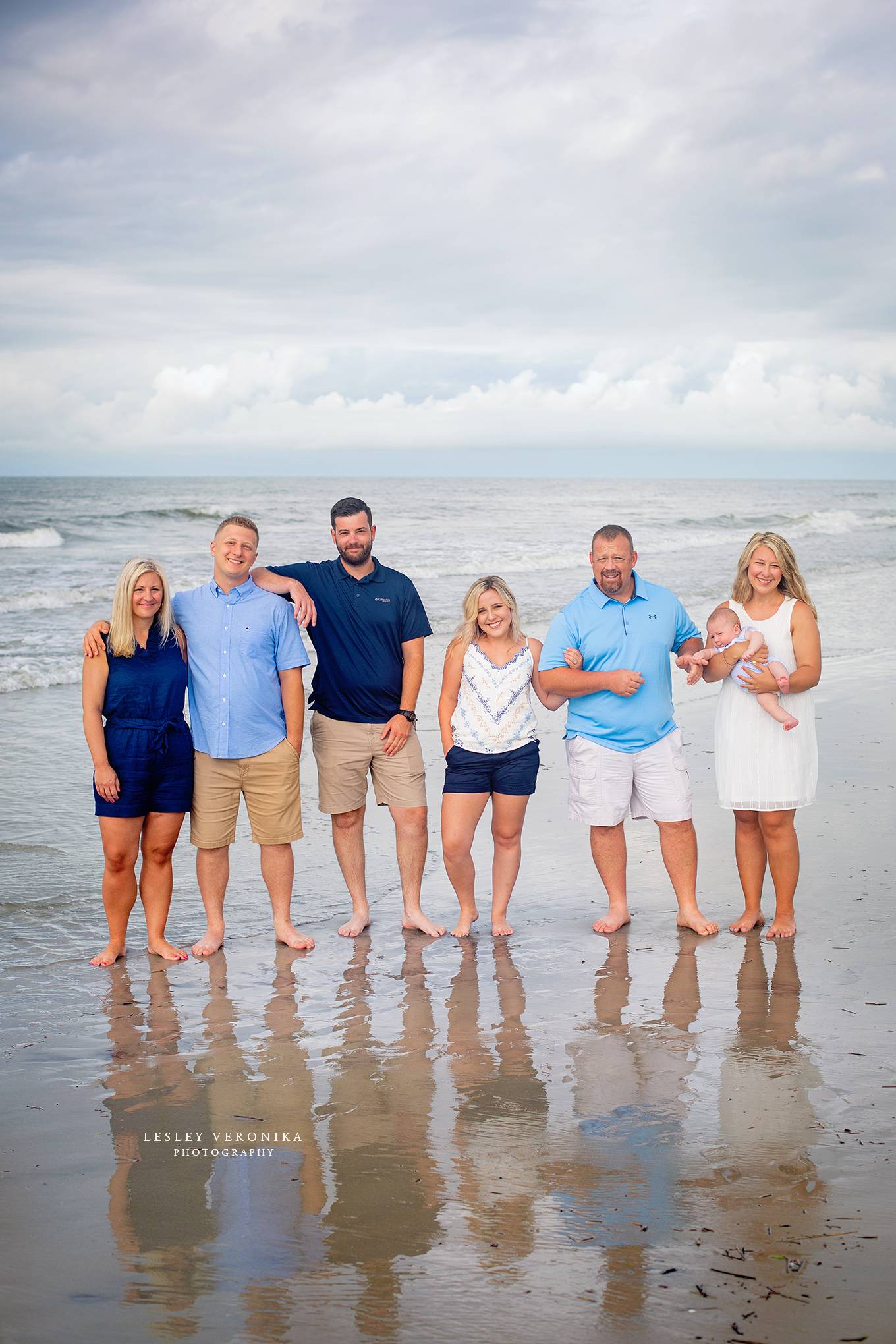 oak island family photographer, family portraits, beach session