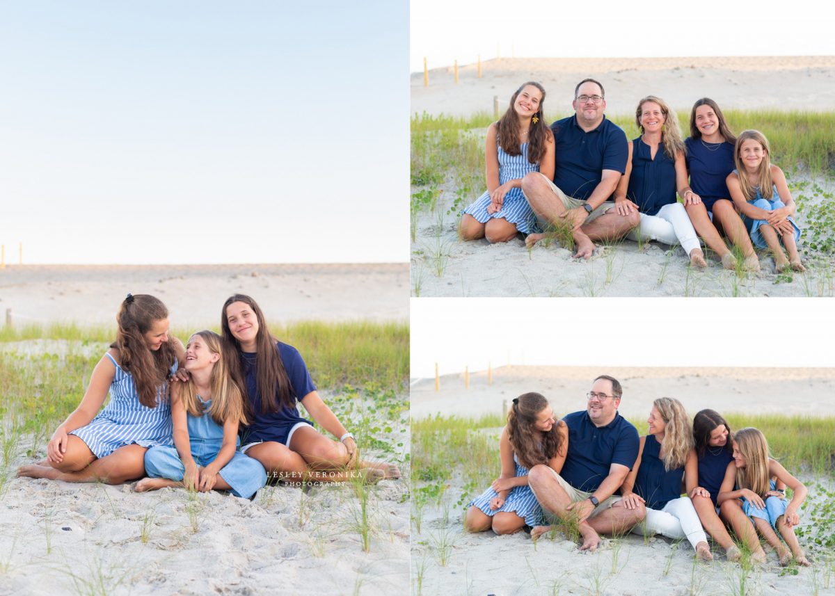 family photos, beach portraits, Oak Island NC family photographer