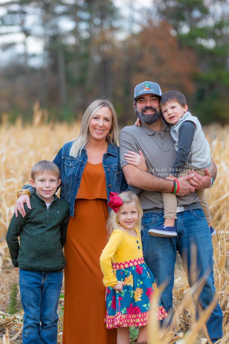 NC family photographer, family session, children's portraits, corn field family portraits, family session