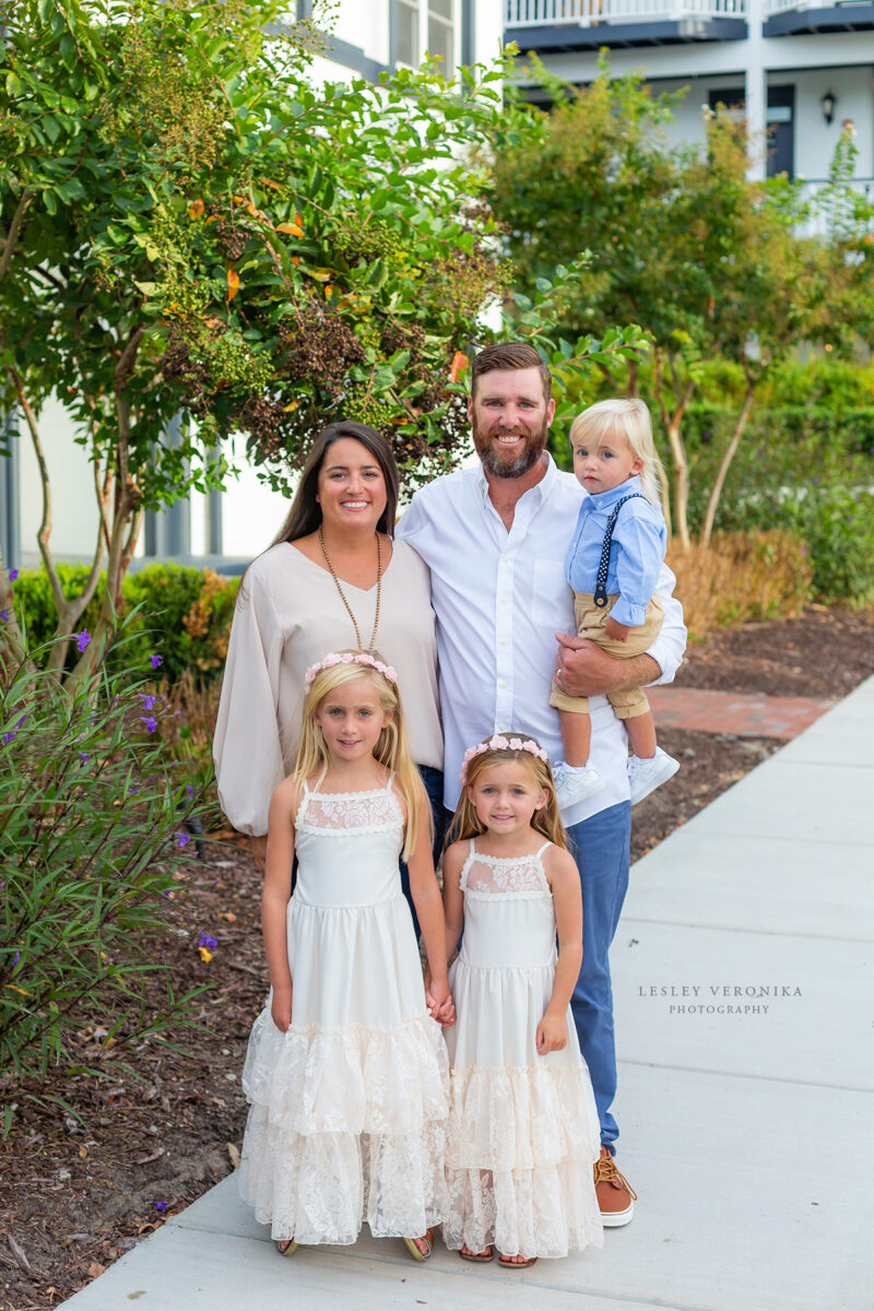 downtown Wilmington NC, family portraits, Family of five portraits