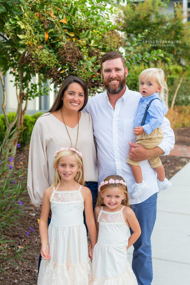 downtown Wilmington NC, family portraits, Family of five portraits