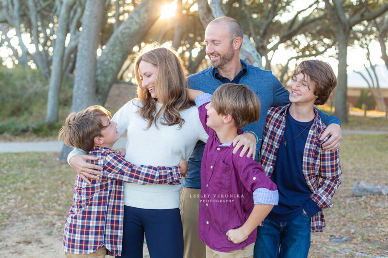 Family portraits, fort fisher, family of five, wilmington nc, kure beach nc, family photographer