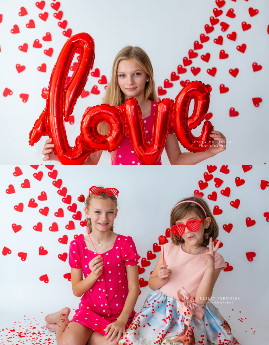 valentines day, family session, v-day minis, kids  portraits 