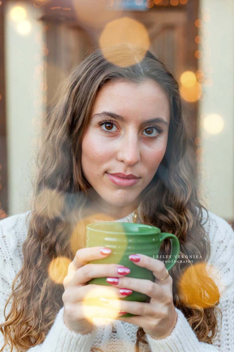 Hot chocolate sessions in senior photography, senior portraits, leland nc, bokah, Senior Christmas Portraits