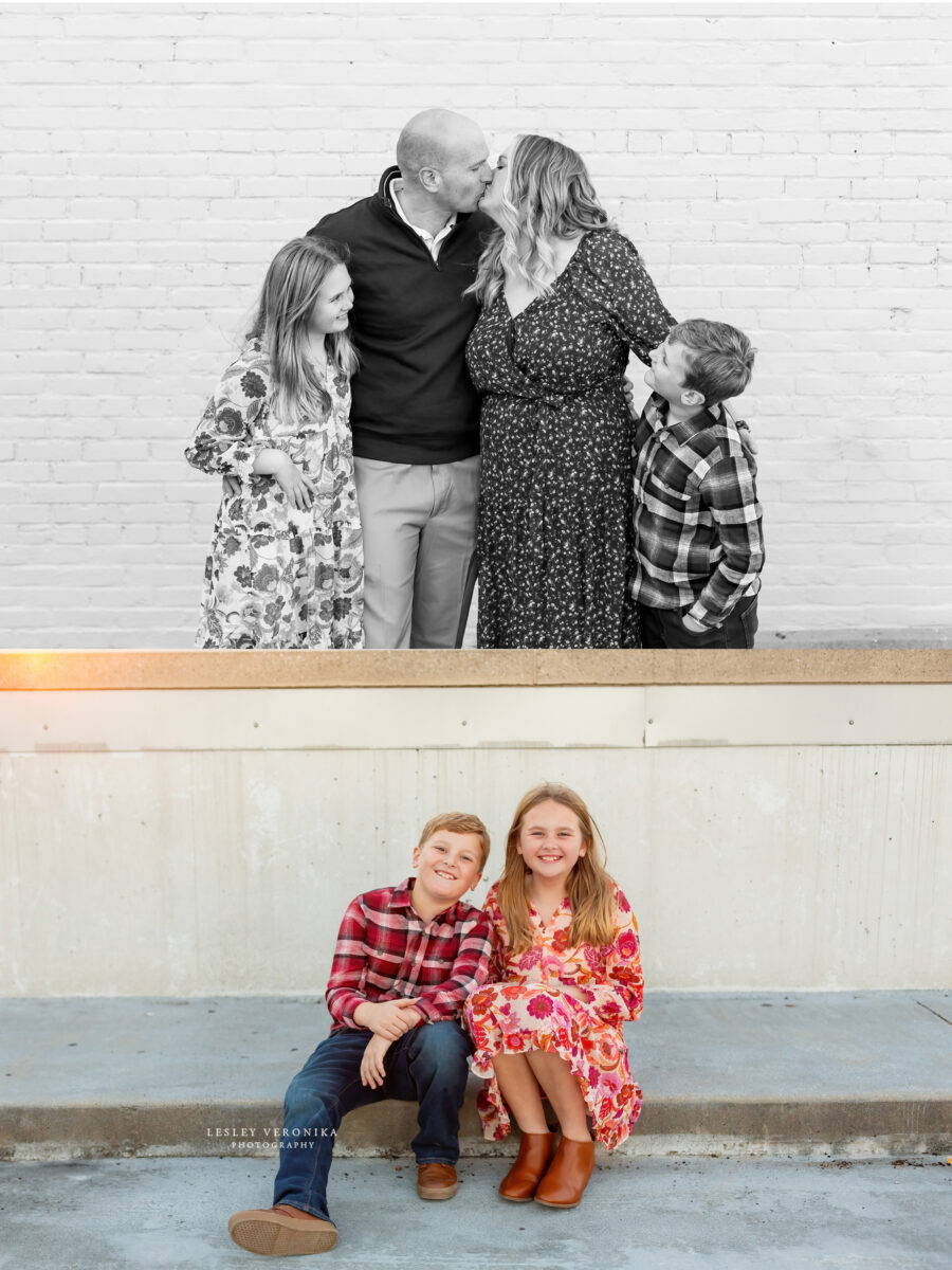 winter family portraits, dowtown wilmington, family photo session, wilmington nc family photographer 