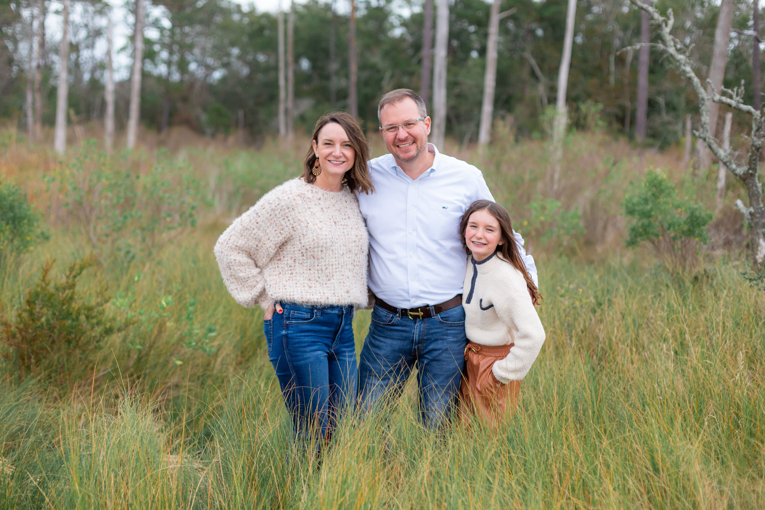 family photographer, family of three, carolina beach state park session