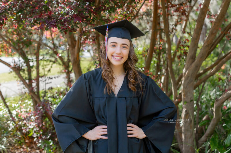 cap and gown, wilmington nc senior session, wilmington christian academy, senior portraits, ilm