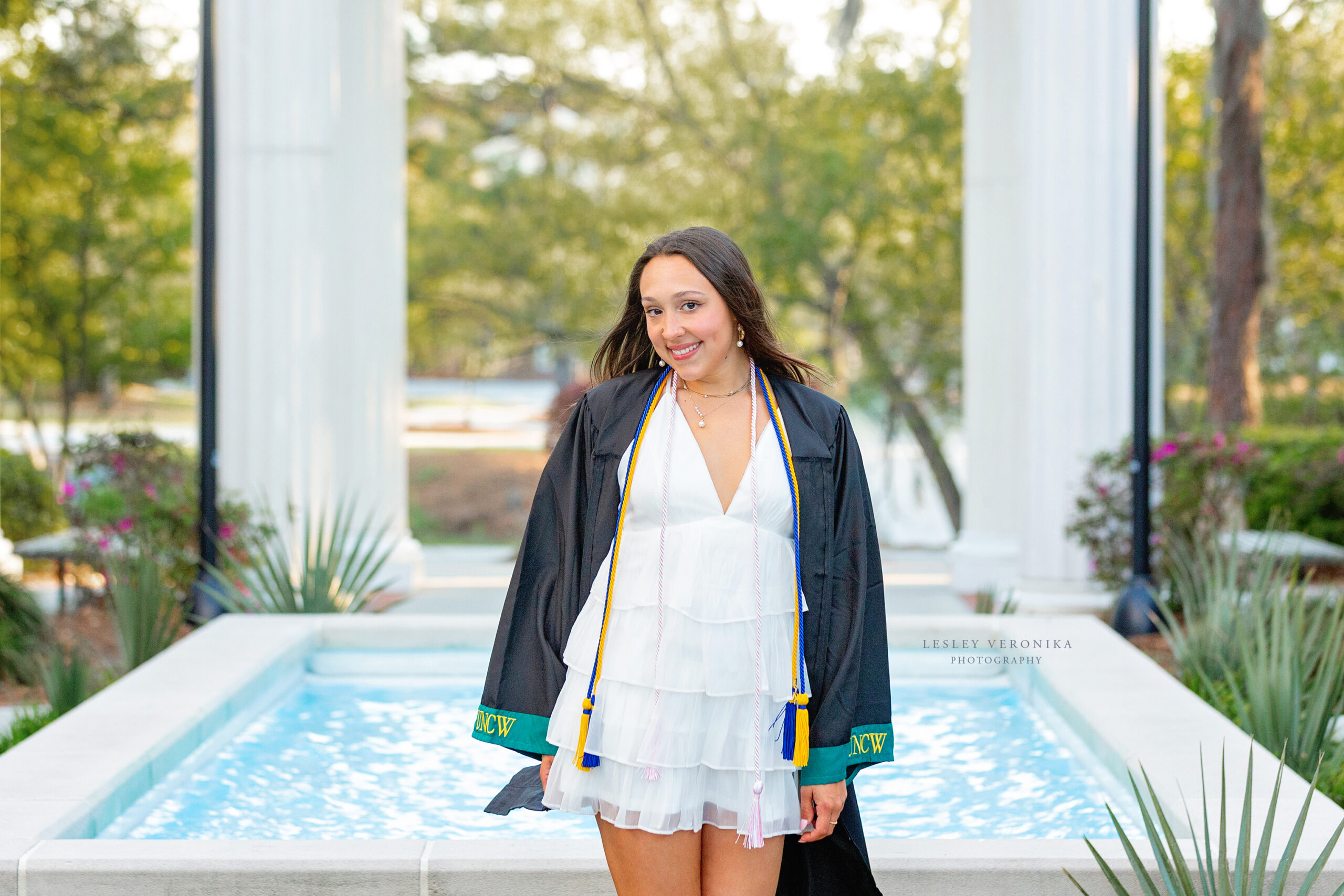 UNCW, college graduation, cap and gown portraits, senior photographer