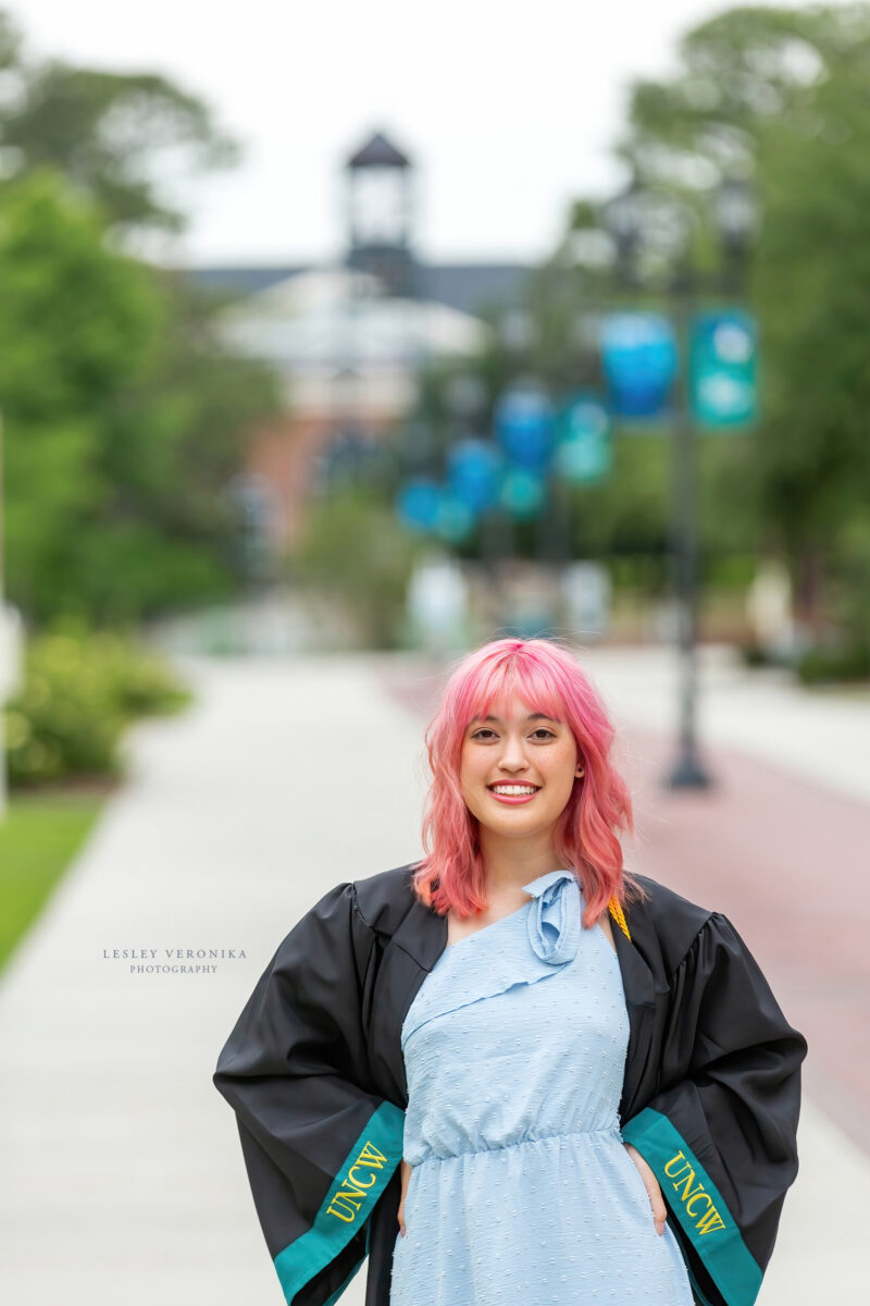 UNCW, graduation senior portraits, wilmington nc, graduation, cap and gown, University of North Carolina at Wilmington