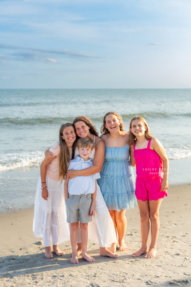 Family session, family photography, oak island photographer, beach portraits