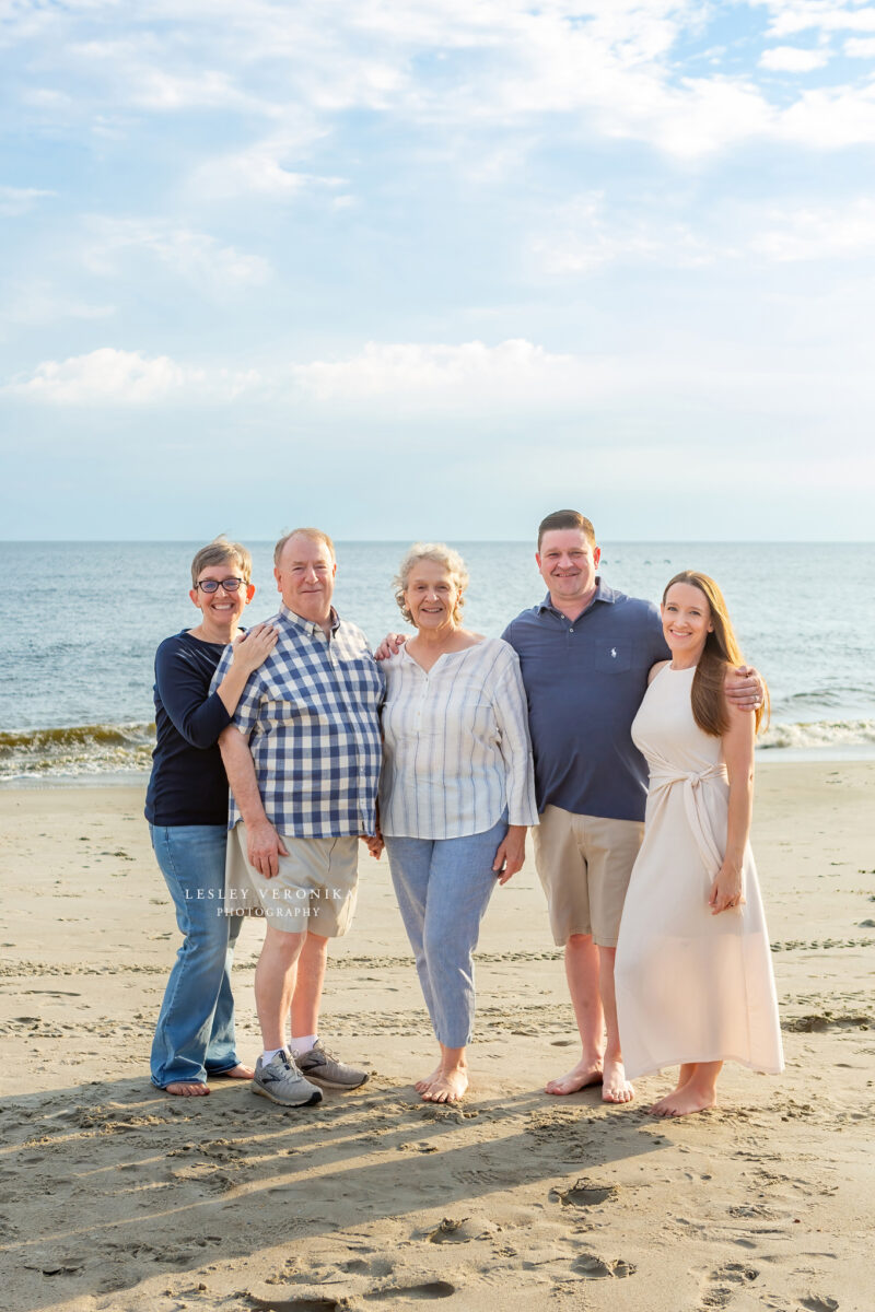 family portraits, oak island, beach portraits, family photographer, family with older kids