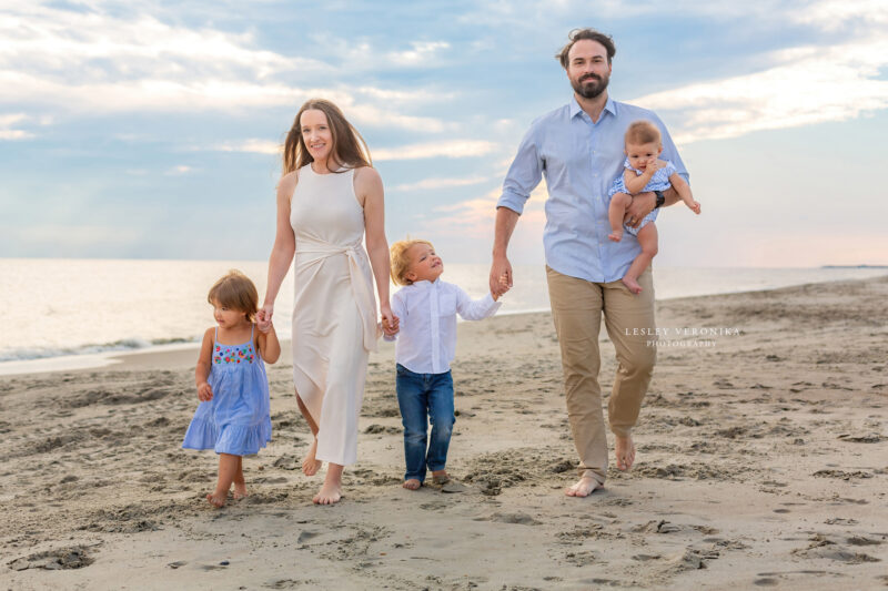 Family of five, family beach portraits, family session, oak island, Feeling Self-Conscious in Front of the Camera