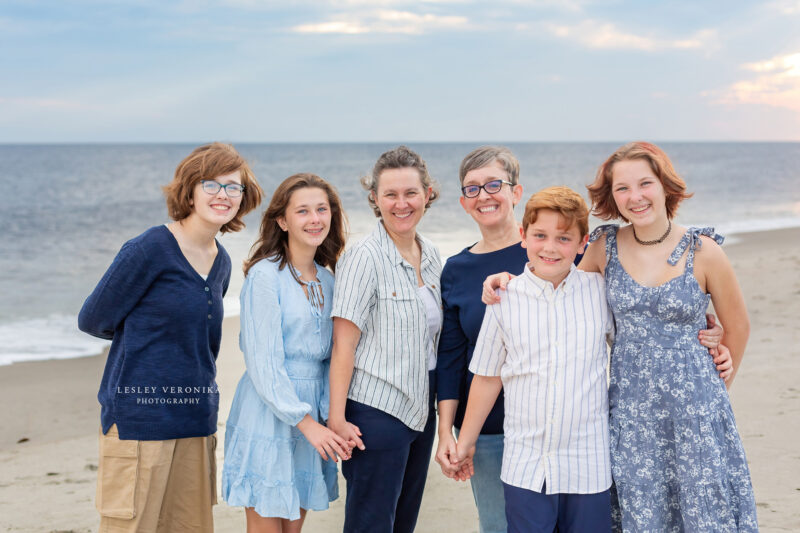 family portraits, oak island, beach portraits, family photographer, family with older kids