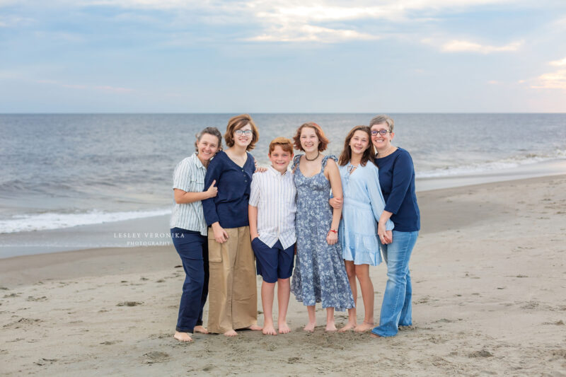 family portraits, oak island, beach portraits, family photographer, family with older kids, Feeling Self-Conscious in Front of the Camera