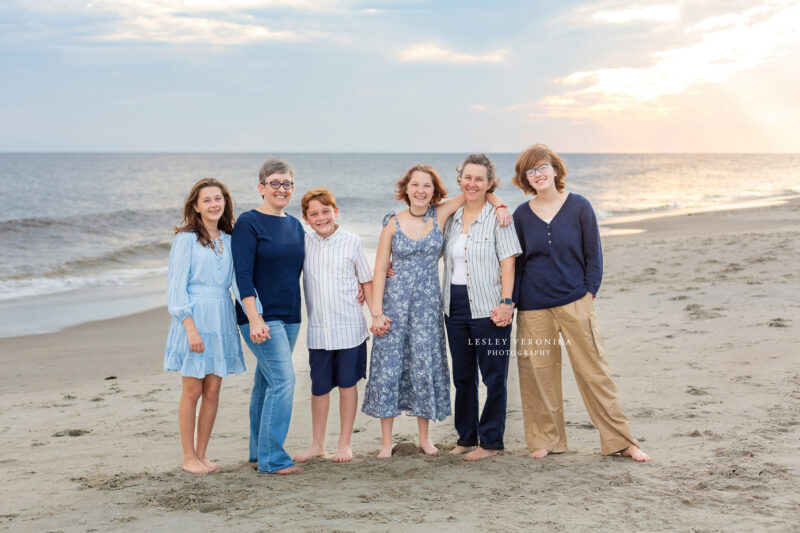 family portraits, oak island, beach portraits, family photographer, family with older kids, Feeling Self-Conscious in Front of the Camera