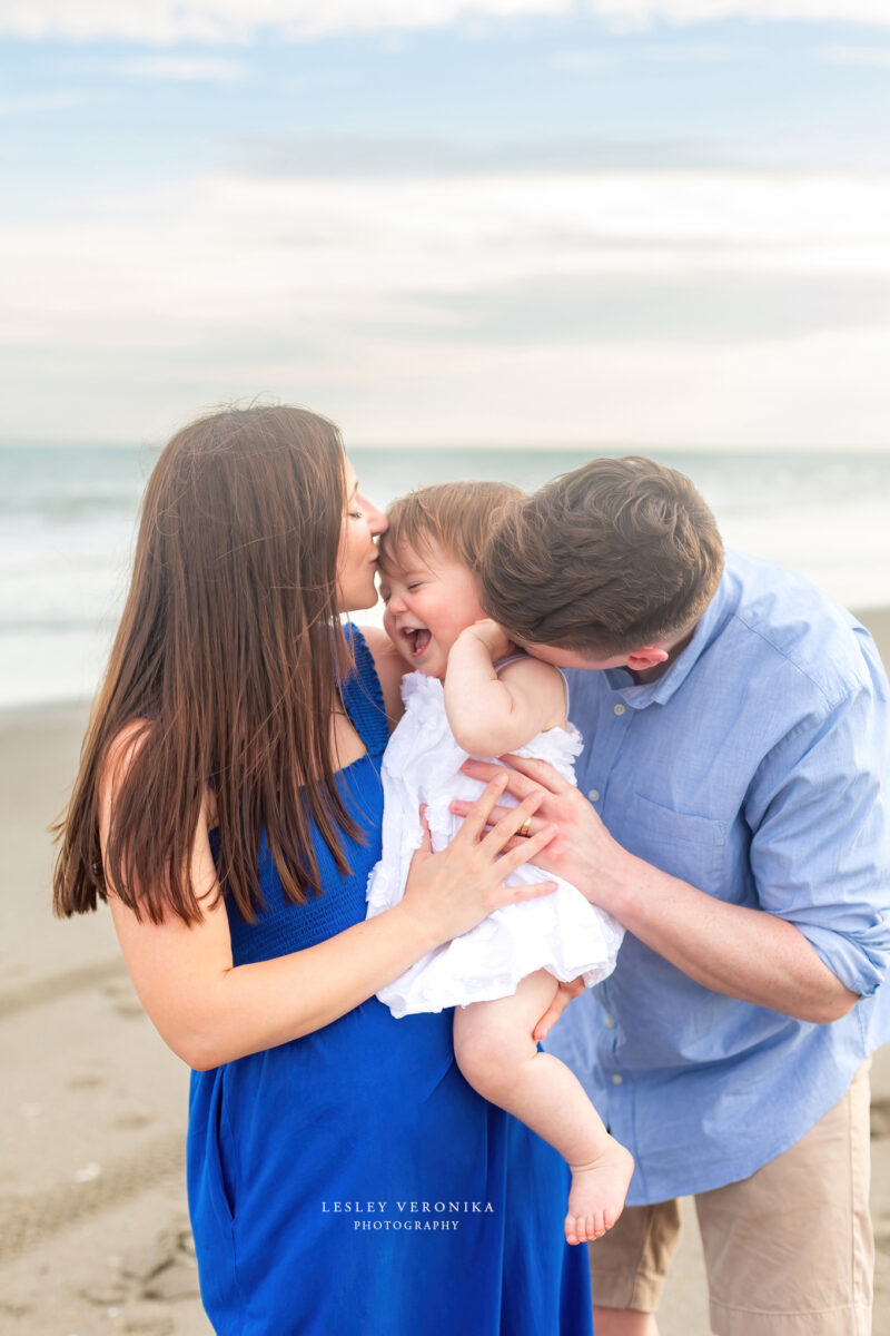 stress free family session, oak island, family of three